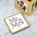Thumbnail 1 - Personalised Mr and Mrs Photo Cube