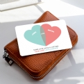 Thumbnail 1 - Personalised Couples Heart Venn Wallet/Purse Insert