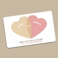 Thumbnail 4 - Personalised Couples Heart Venn Wallet/Purse Insert