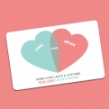 Thumbnail 5 - Personalised Couples Heart Venn Wallet/Purse Insert
