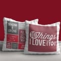 Thumbnail 1 - 10 Things I Love About You Personalised Cushion