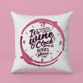 Thumbnail 1 - "It's Always Wine O'Clock..." Personalised Red Wine Cushion