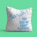 Thumbnail 7 - Personalised You Give Me Flutters! Cushion