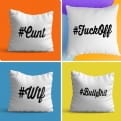 Thumbnail 1 - Rude & Cheeky Hashtag Cushions