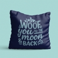 Thumbnail 2 - I Woof You To The Moon and Back Cushion