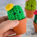 Thumbnail 4 - Handmade Mini Crochet Cactus Trio