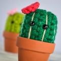 Thumbnail 8 - Handmade Mini Crochet Cactus Trio