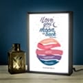 Thumbnail 1 - Personalised I Love You to the Moon and Back Light Box