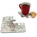 Thumbnail 2 -  Personalised Map Jigsaw Coasters