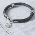 Thumbnail 1 - St Christopher Leather Wristband