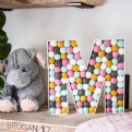 Thumbnail 4 - Large Handmade Personalised Pom Pom Filled Wooden Initial
