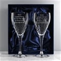 Thumbnail 1 - Personalised Pair Of Crystal Wine Glasses
