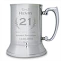 Thumbnail 2 - Age Crest Personalised 21 Stainless Steel Tankard