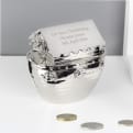 Thumbnail 1 - Personalised Silver Plated Noah's Ark Money Box