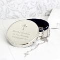 Thumbnail 1 - christening trinket box with rosary beads