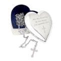 Thumbnail 2 - Rosary Beads with Personalised Cross Heart Trinket