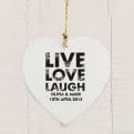 Thumbnail 3 - Live Love Laugh Wooden Heart Decoration