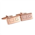 Thumbnail 6 - Personalised Rose Gold Plated Cufflinks