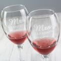 Thumbnail 2 - Personalised Mr & Mrs Wine Glass Set