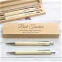 Thumbnail 1 - Personalised Wooden Pen and Pencil Box Set