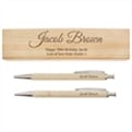 Thumbnail 10 - Personalised Wooden Pen and Pencil Box Set