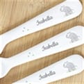 Thumbnail 3 - Personalised First Cutlery Set with Elephant Design