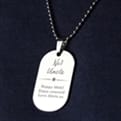 Thumbnail 2 - Personalised No.1 Stainless Steel Dog Tag Necklace