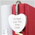 Thumbnail 1 - Personalised Silver Heart Bookmark