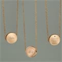 Thumbnail 1 - Personalised Rose Gold Disc Necklace