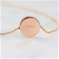 Thumbnail 5 - Personalised Rose Gold Disc Necklace