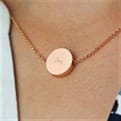 Thumbnail 3 - Personalised Rose Gold Disc Necklace