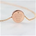 Thumbnail 7 - Personalised Rose Gold Disc Necklace