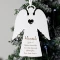 Thumbnail 1 - Personalised Message White Wooden Angel
