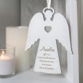 Thumbnail 3 - Personalised Message White Wooden Angel