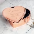 Thumbnail 1 - Personalised Rose Gold Heart Trinket with Heart Motif