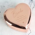 Thumbnail 4 - Personalised Rose Gold Heart Trinket with Heart Motif