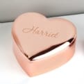 Thumbnail 3 - Personalised Rose Gold Heart Trinket Name Only