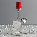 Thumbnail 4 - Personalised Swirls & Hearts Red Rose Bud Ornament