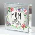 Thumbnail 1 - Personalised Floral Large Crystal Token