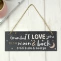 Thumbnail 3 - Personalised To the Moon and Back Slate Sign
