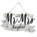 Thumbnail 4 - Mr Mrs Personalised Wooden Hanging Decoration