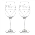 Thumbnail 4 - Mr & Mrs Personalised Hand Cut Wine Glasses