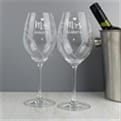 Thumbnail 2 - Mr & Mrs Personalised Hand Cut Wine Glasses