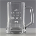 Thumbnail 2 - Father of the Groom Personalised Glass Tankard