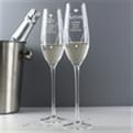 Thumbnail 1 - Personalised Hand Cut Pair of Flutes with Diamante Elements