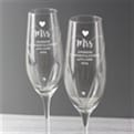 Thumbnail 4 - Personalised Hand Cut Pair of Flutes with Diamante Elements