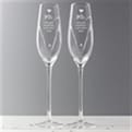 Thumbnail 5 - Personalised Hand Cut Pair of Flutes with Diamante Elements