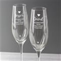 Thumbnail 7 - Personalised Hand Cut Pair of Flutes with Diamante Elements