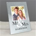 Thumbnail 1 - Personalised Mr & Mrs Glitter Glass Photo Frame