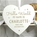 Thumbnail 3 - Personalised Hello World Large Wooden Heart Decoration